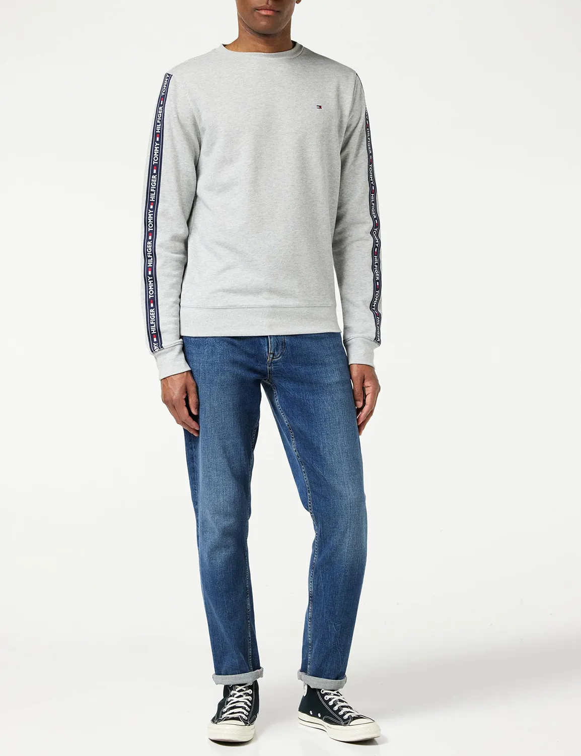 Tommy Hilfiger felpa girocollo uomo misto cotone