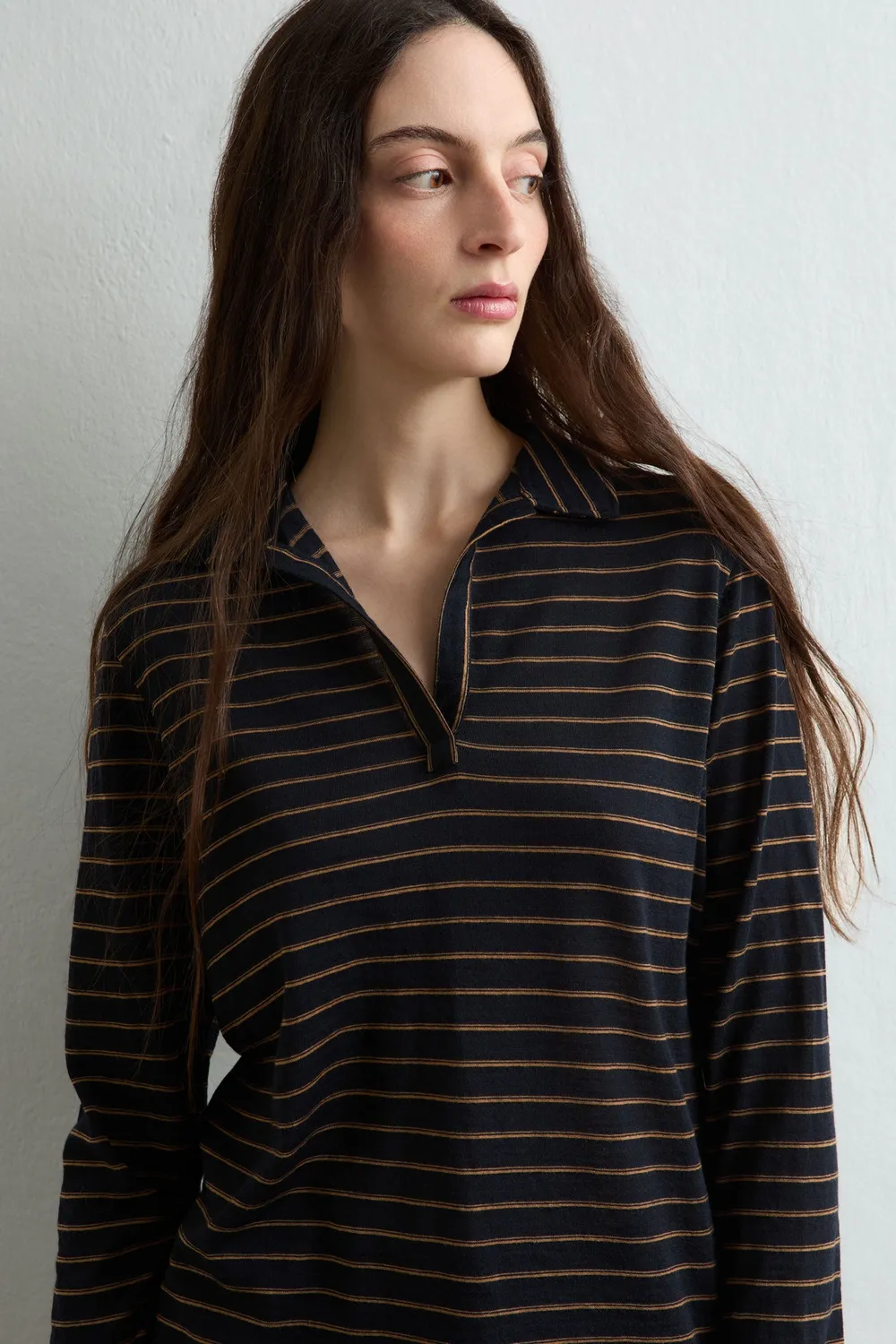 Massimo Alba Bordeaux polo donna blu lana vergine