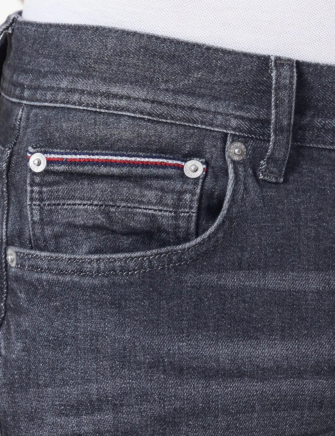 Tommy Hilfiger Milo Denton jeans uomo dritto nero