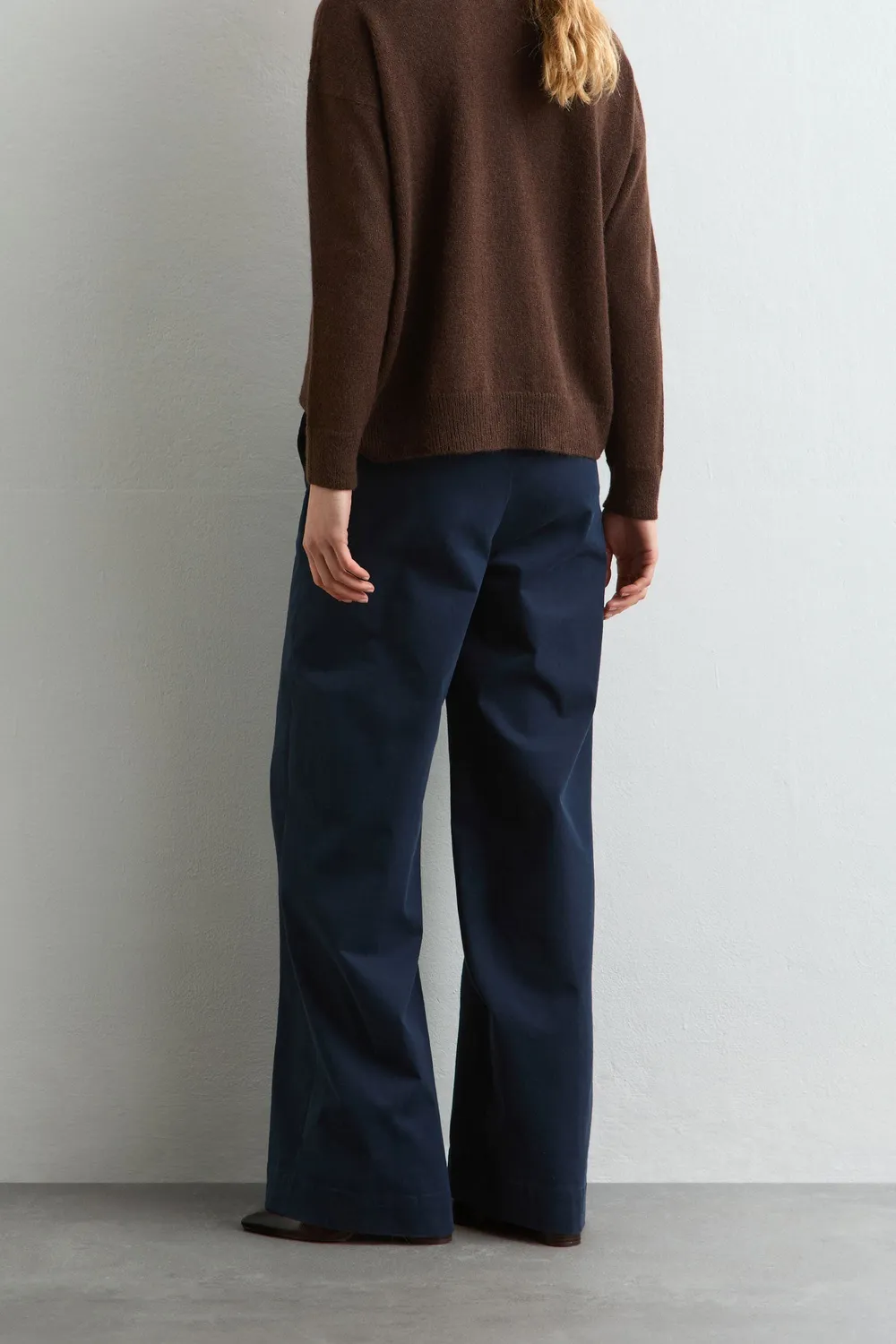 Massimo Alba Lamia pantaloni donna blu gabardine