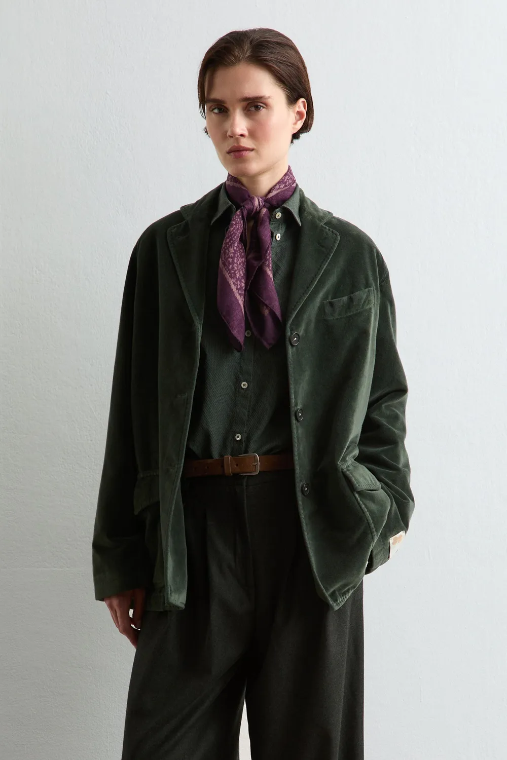 Massimo Alba Adelaide giacca donna forest night velluto