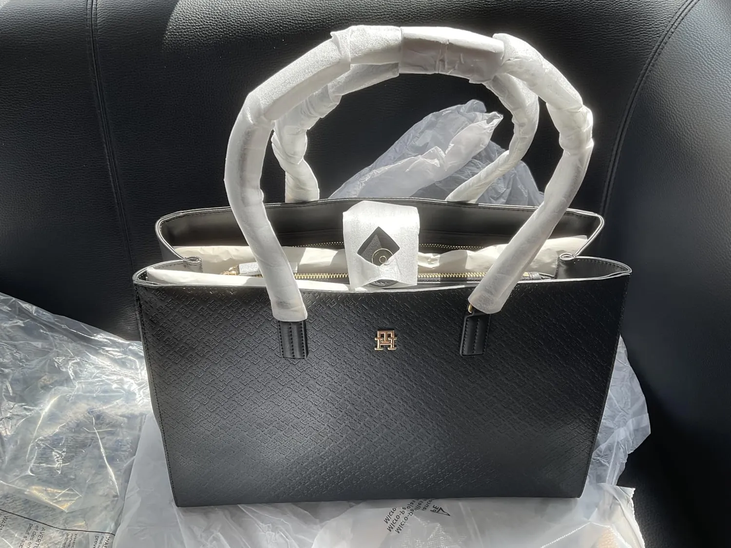 Tommy Hilfiger Daily tote donna monogramma nero unica