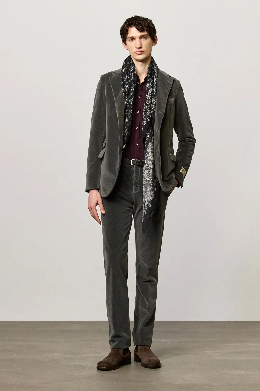 Massimo Alba Stole stola cashmere nero lavato unisex
