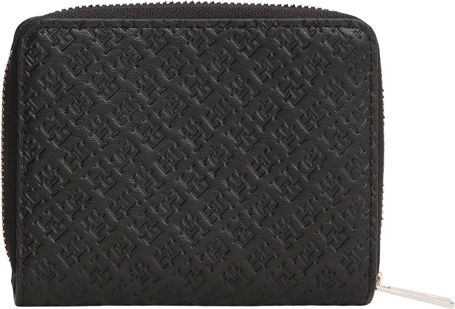 Tommy Hilfiger TH Icon AW0AW18474 portafoglio donna nero zip