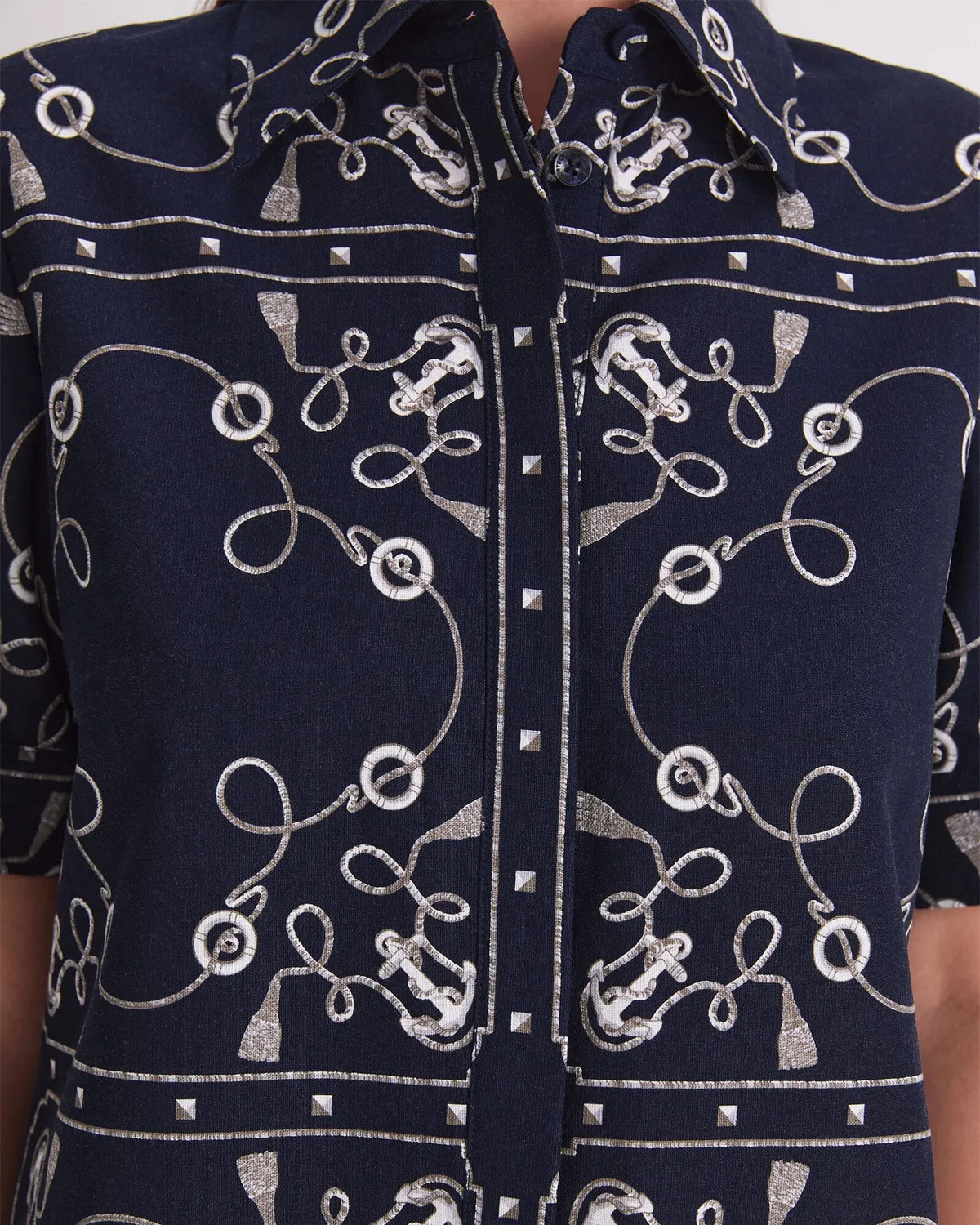 Sportscraft Sardinia Print camicia donna stampa marina