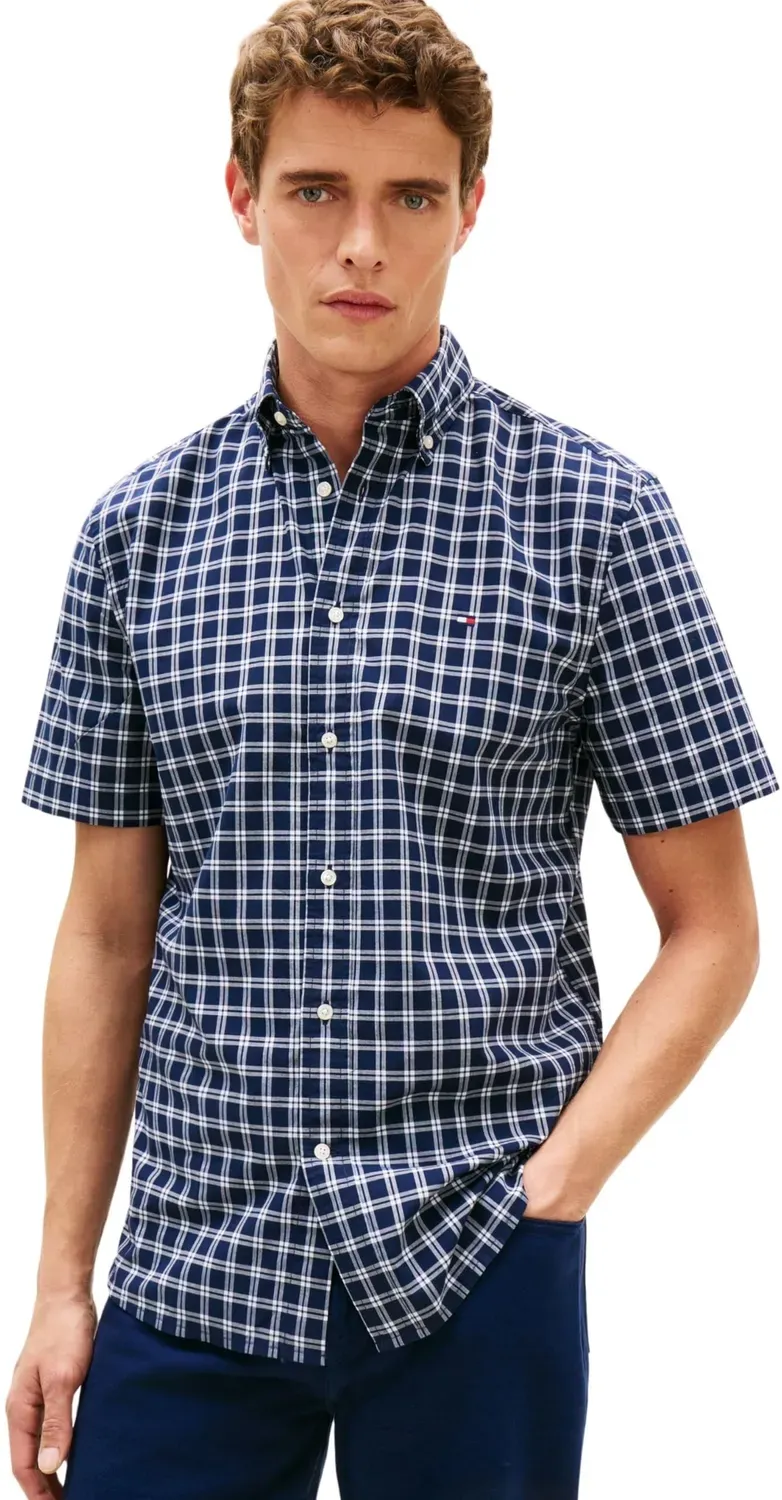 Tommy Hilfiger Flex Poplin Camicia Uomo L Quadri