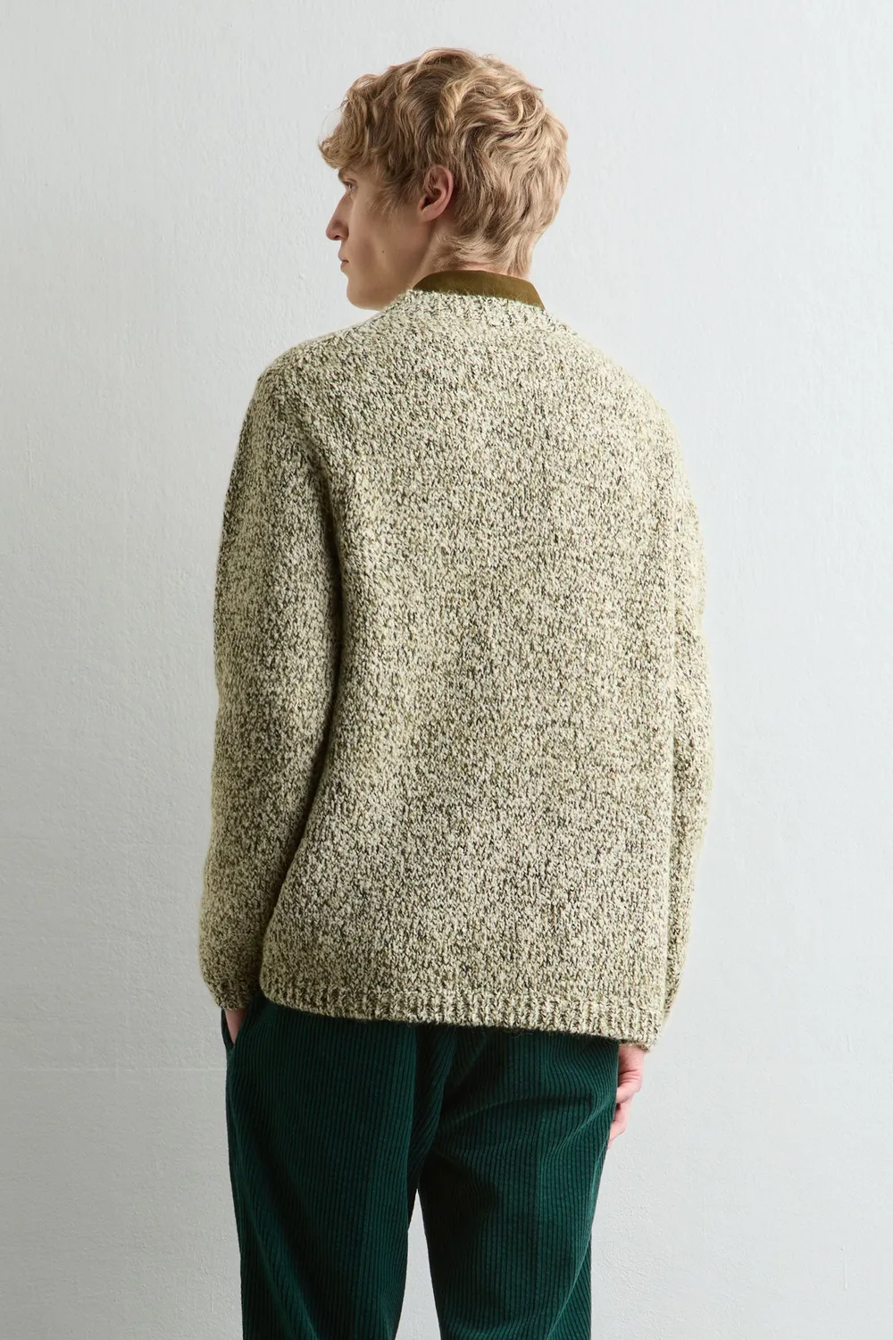 Massimo Alba Chad maglione lana alpaca olive