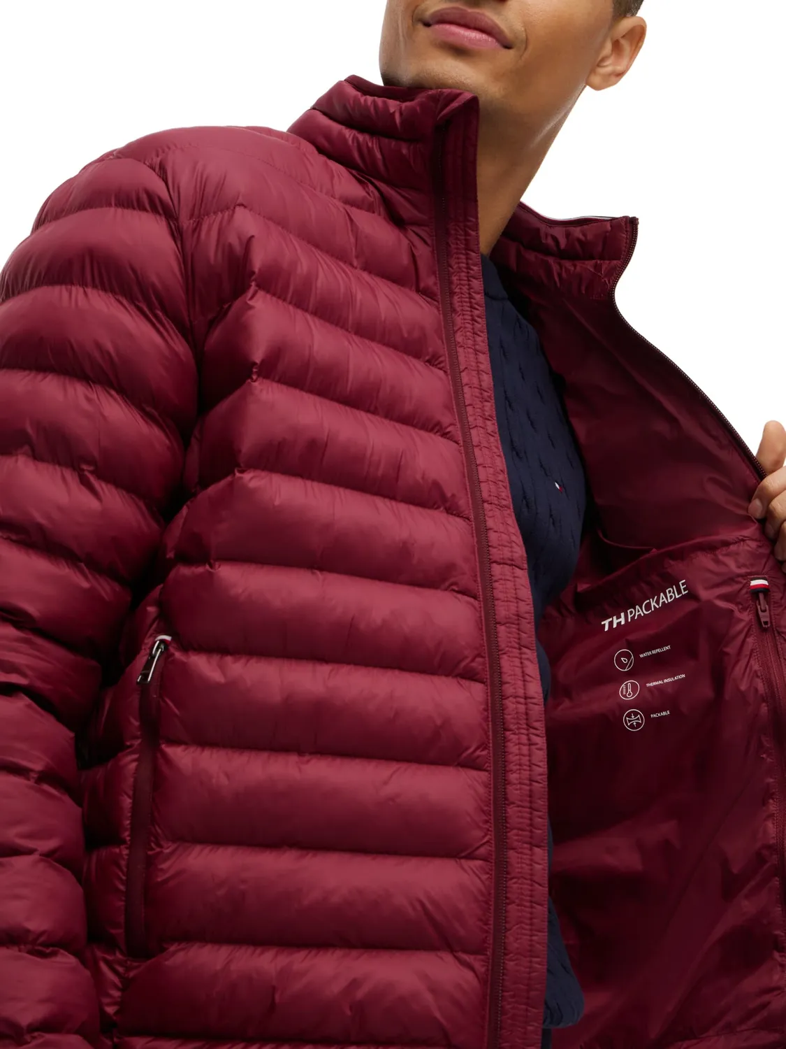 Tommy Hilfiger Packable MW0MW37634 giacca uomo L bordeaux