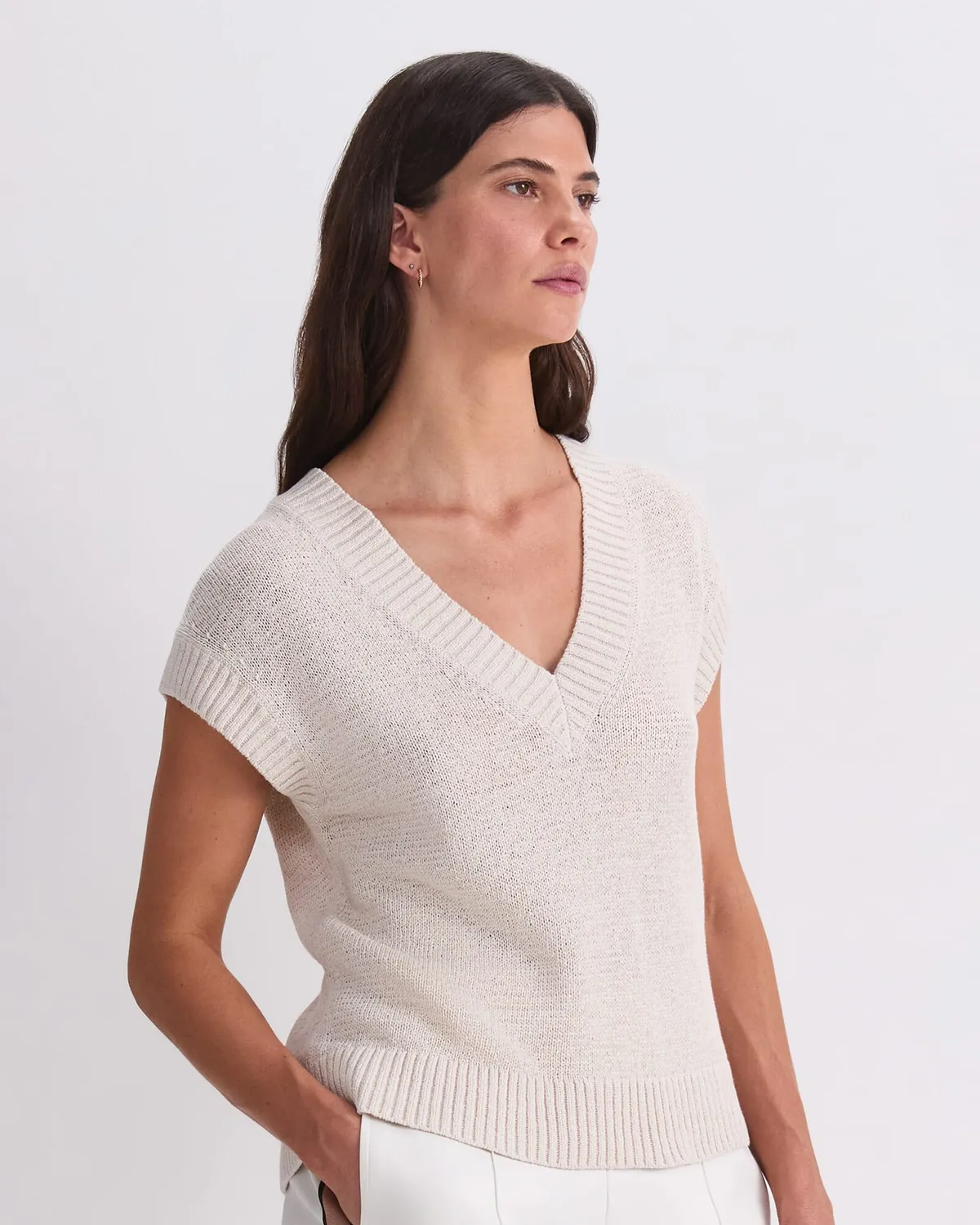 Sportscraft Josie Tape Yarn canotta scollo V maglia