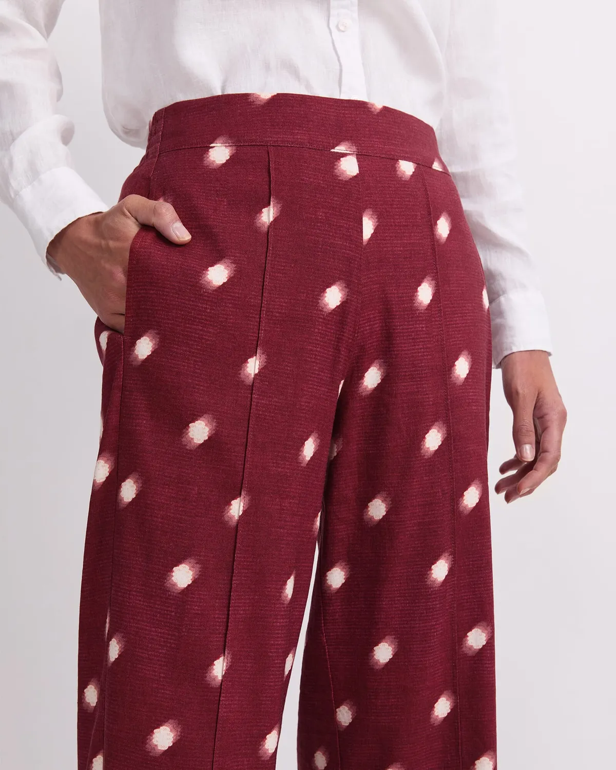Sportscraft Rosa Spot Pant pantaloni donna fantasia a pois pull-on
