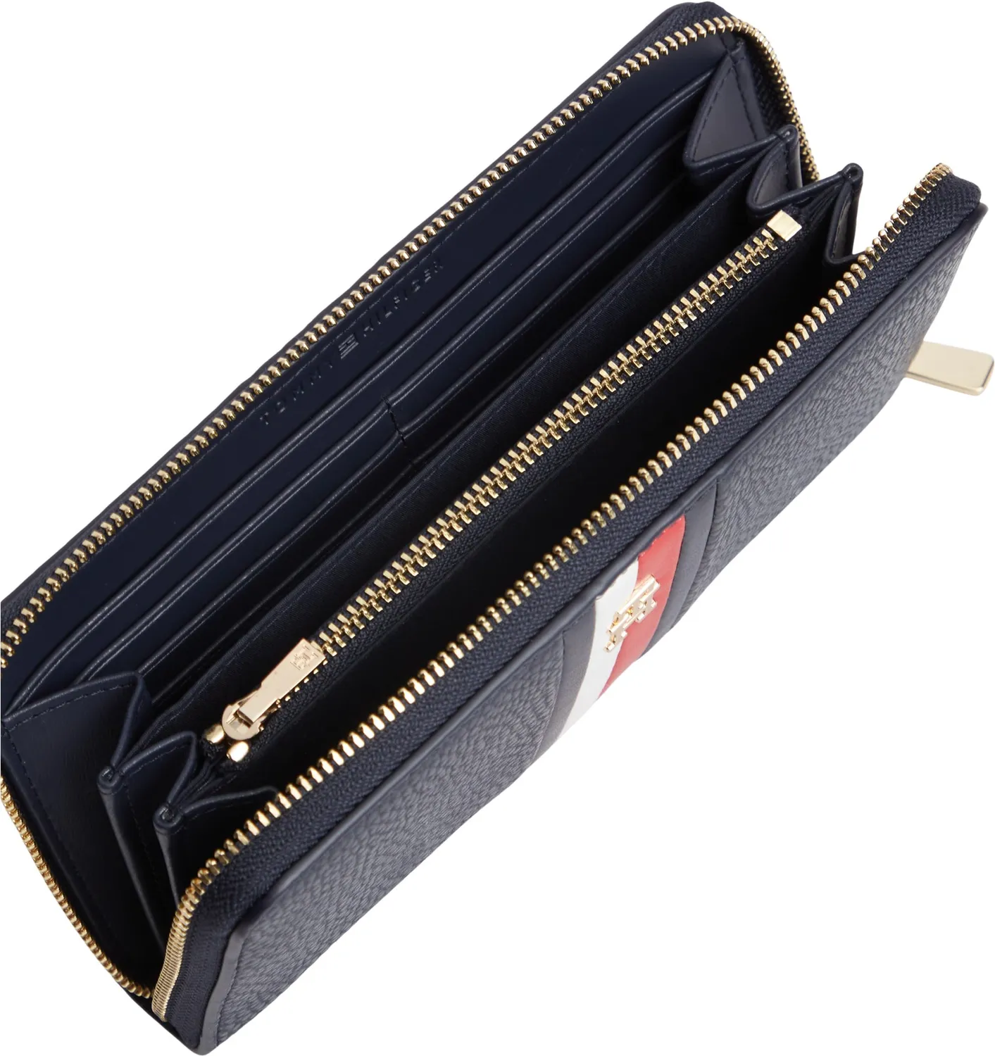 Tommy Hilfiger TH Icon AW0AW19163 portafoglio donna blu zip