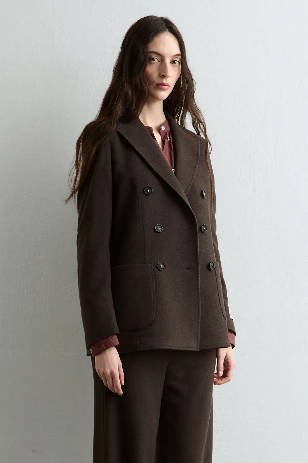 Massimo Alba Carlotta2 giacca marrone lana cashmere