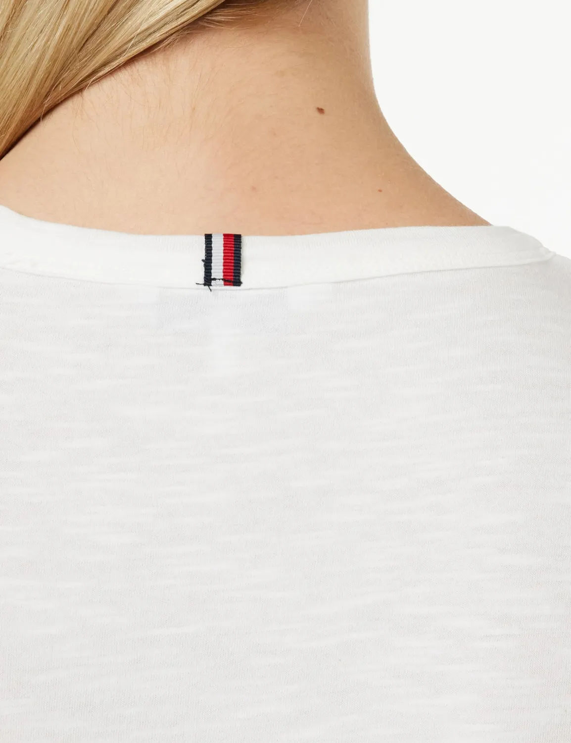 Tommy Hilfiger 1985 Slub t-shirt donna M bianca slim