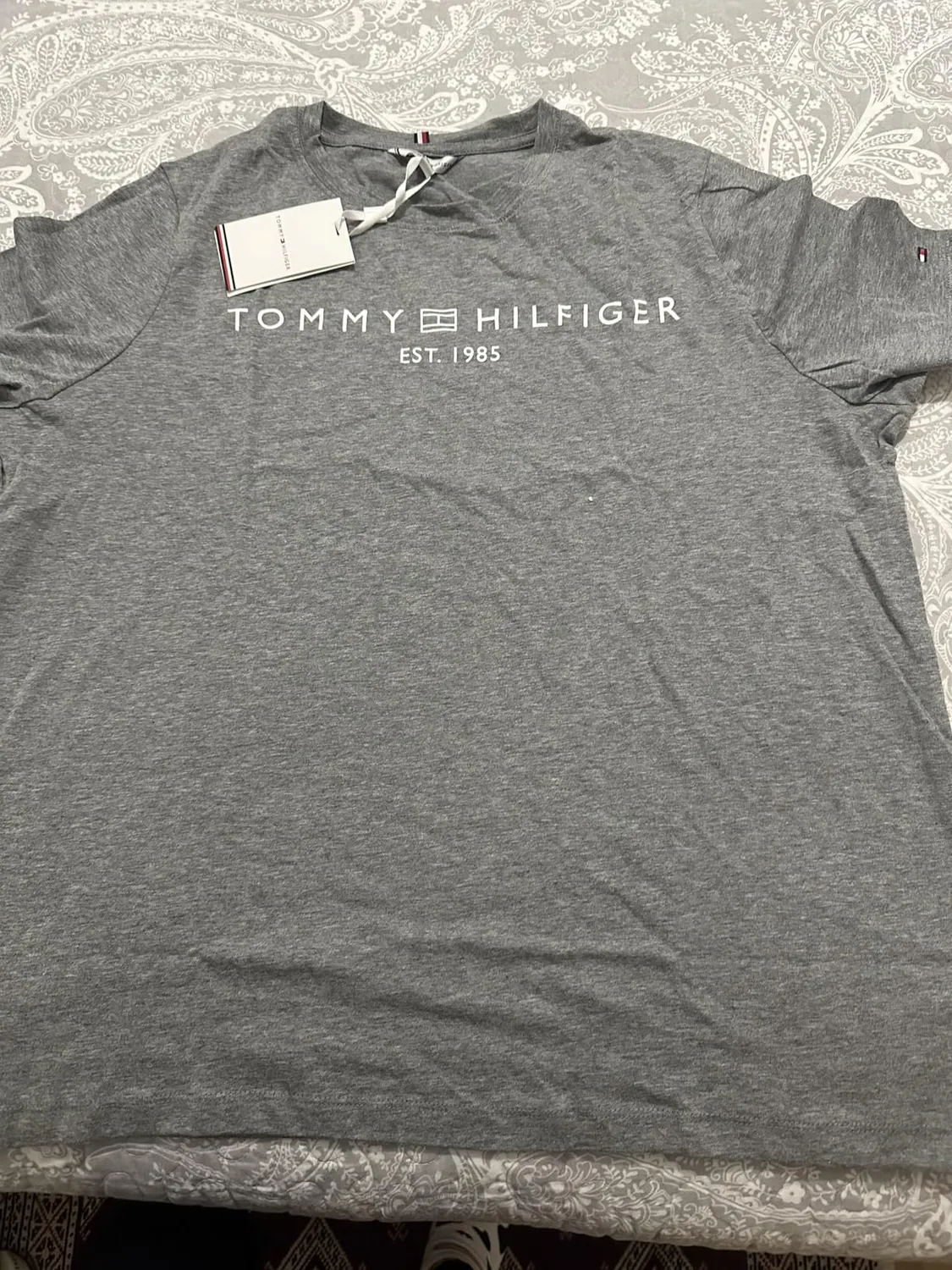 Tommy Hilfiger Curve Regular Logo t-shirt donna grigio taglia 50