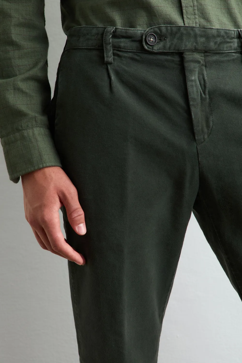 Massimo Alba Ionio2 pantaloni uomo forest night cotone