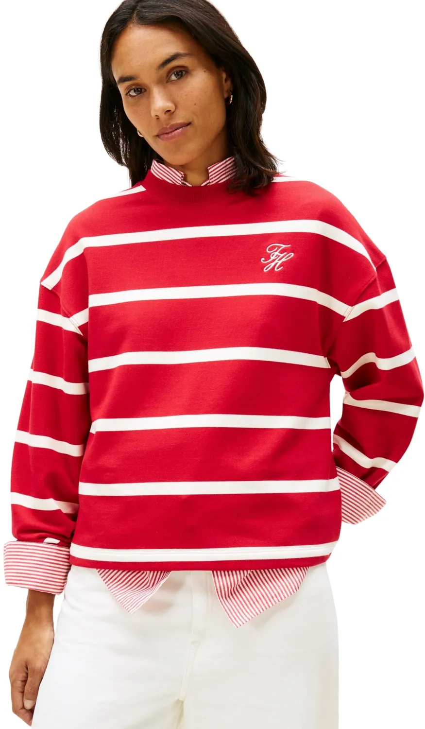 Tommy Hilfiger TH Script Mdrn Terry Swtshrt Ww0ww48431 felpa donna