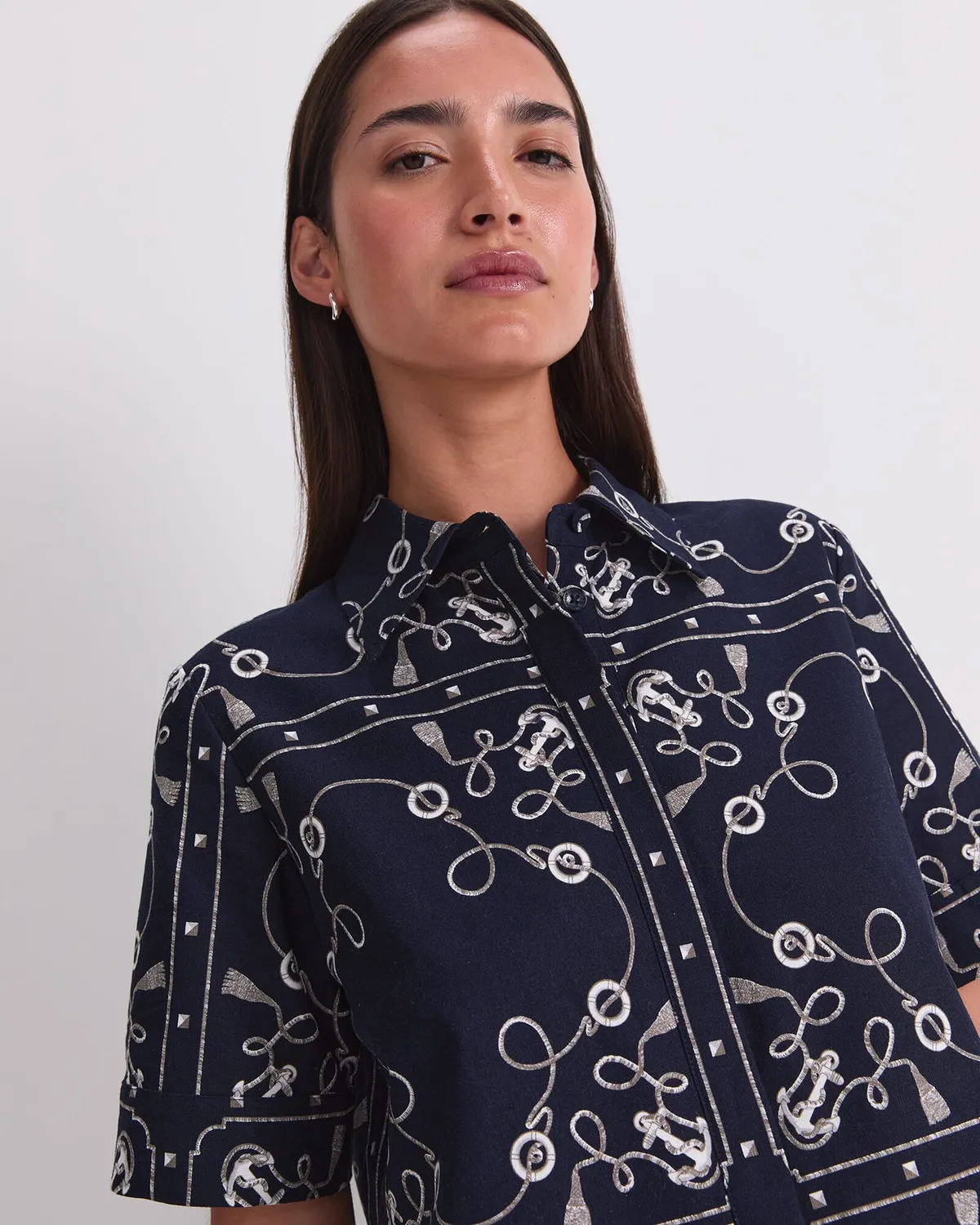 Sportscraft Sardinia Print camicia donna stampa marina