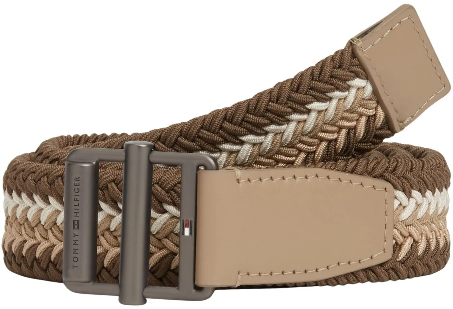 Tommy Hilfiger Roller Buckle Webbing cintura uomo beige 90