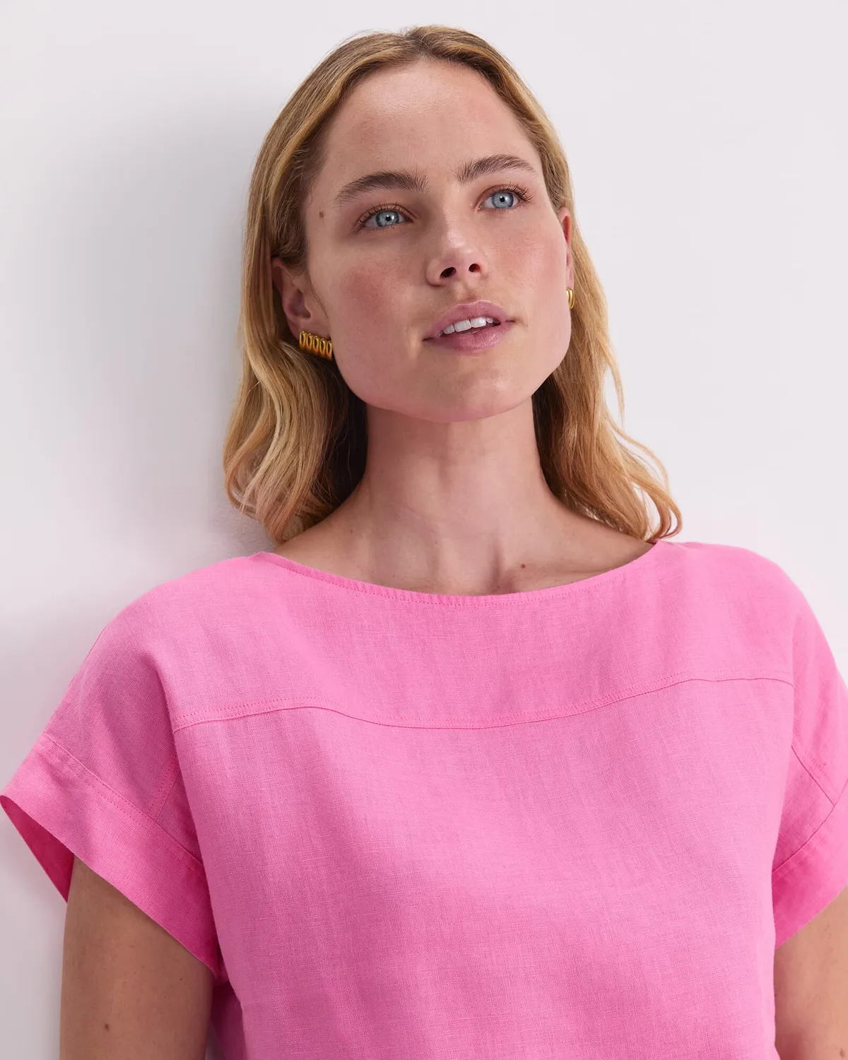 Sportscraft Dahlia Shell top donna lino scollo barca