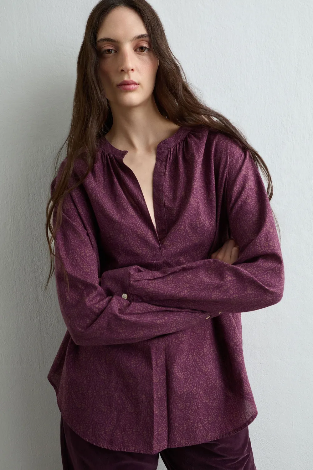 Massimo Alba YVONNE camicia rossa coreana cotone cashmere
