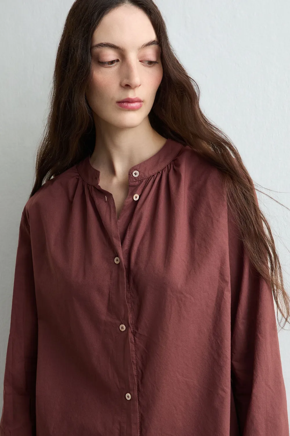 Massimo Alba Odette Camicia Donna Rose Brown Cotone