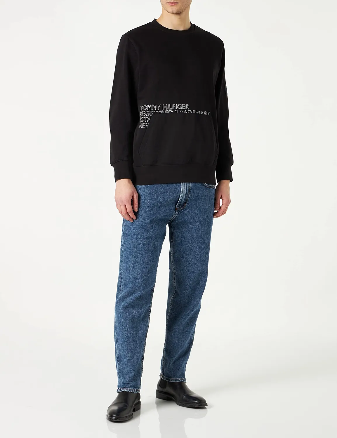 Tommy Hilfiger Badged Graphic Crewneck felpa uomo girocollo