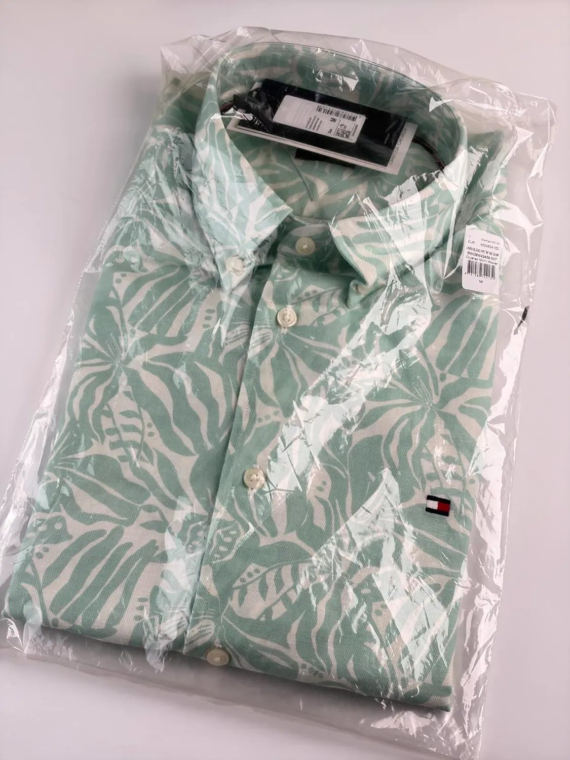 Tommy Hilfiger Linen Blend Camp MW0MW42459 camicia L manica corta