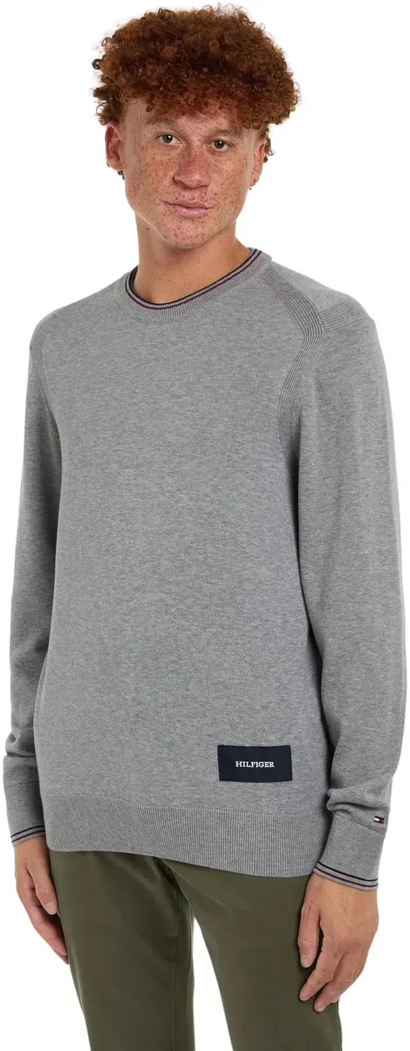 Tommy Hilfiger Crew Neck maglione uomo bianco girocollo