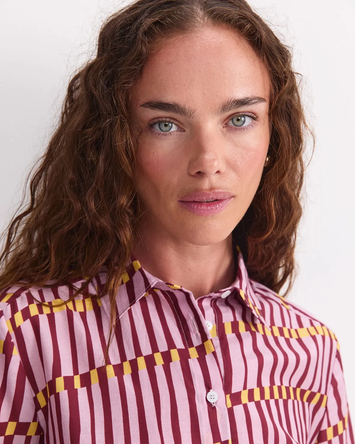 Sportscraft Rani camicia cotone seta fantasia geo