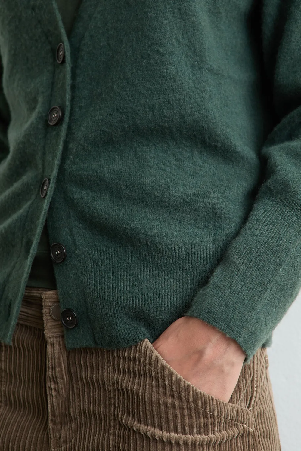 Massimo Alba Hope cardigan cashmere pine bottoni