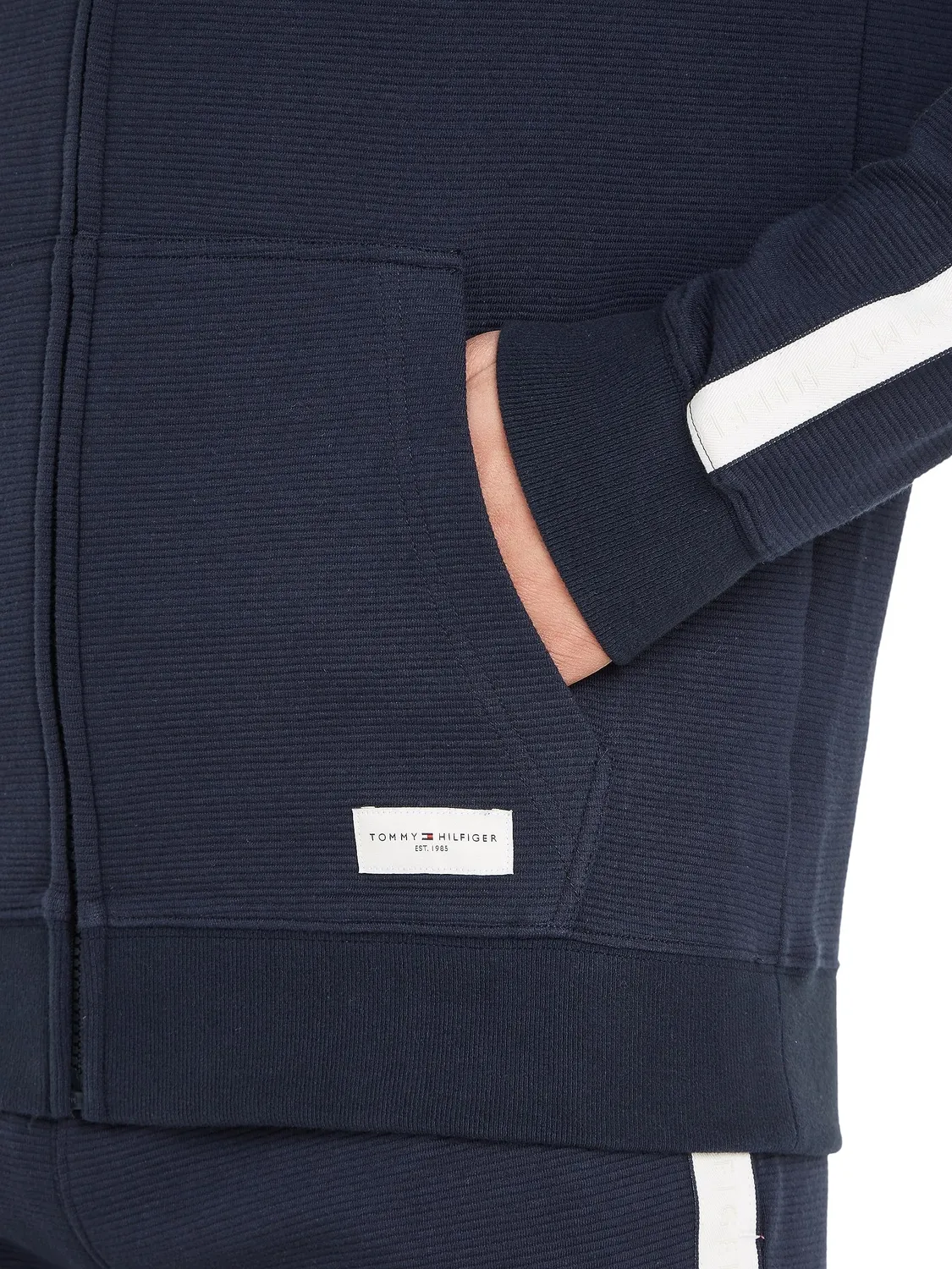 Tommy Hilfiger felpa con zip cappuccio uomo taglia L