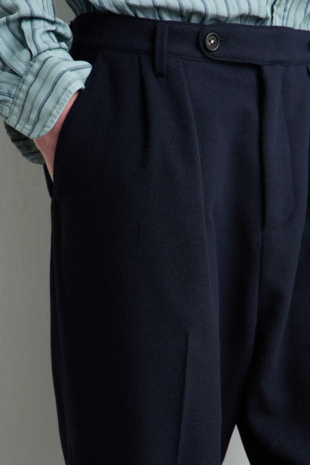 Massimo Alba Stan pantaloni uomo lana dark blue