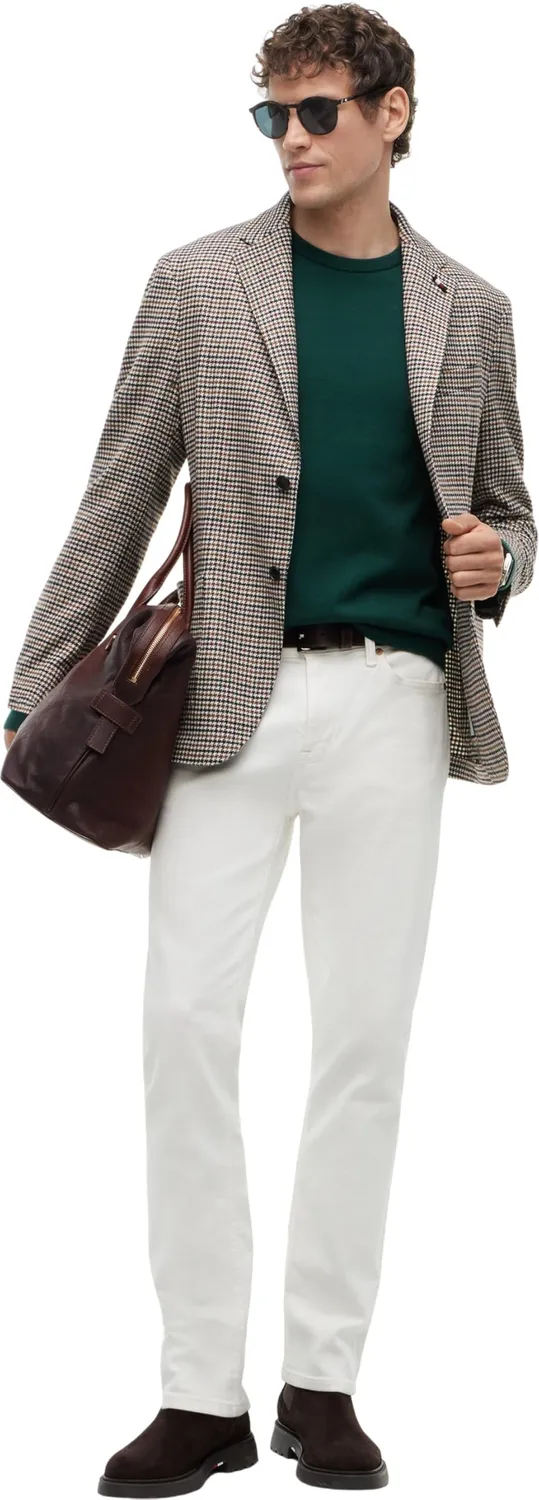 Tommy Hilfiger Essential maglione girocollo verde ornamentale M cotone