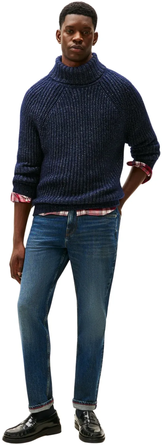 Tommy Hilfiger 2-Tone Chunky Rib MW0MW28110 pullover XXL collo alto