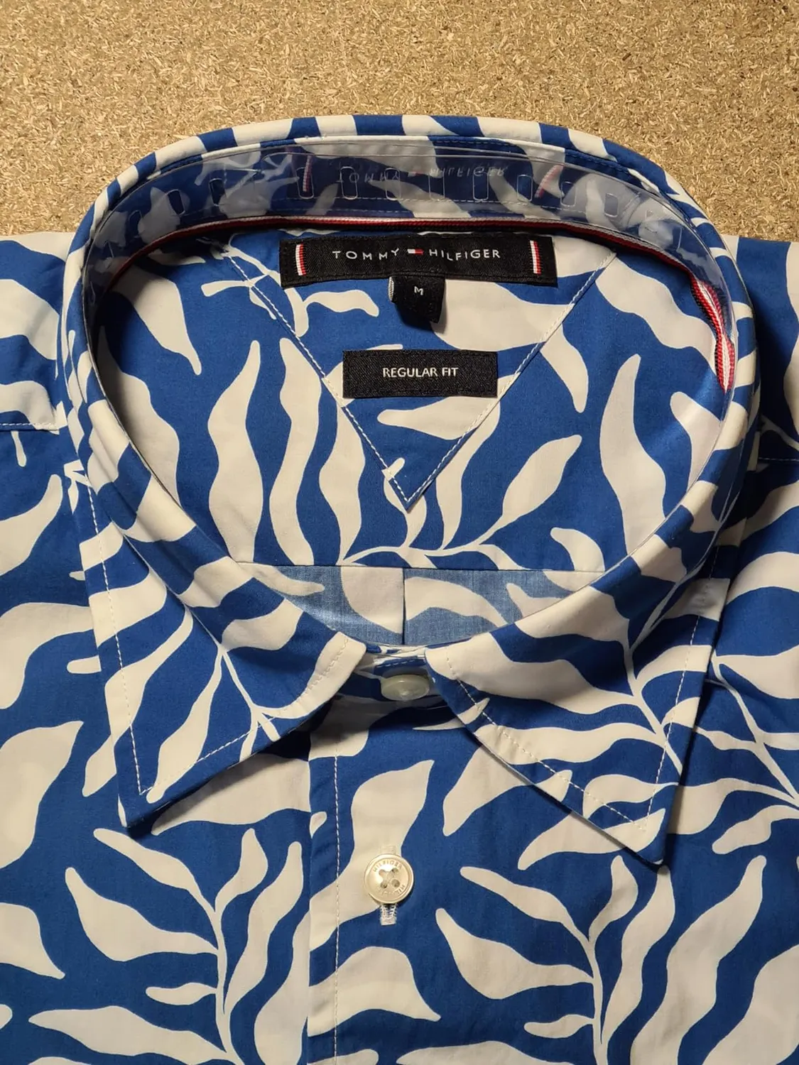 Tommy Hilfiger Papertouch Palm MW0MW42410 camicia uomo L palme