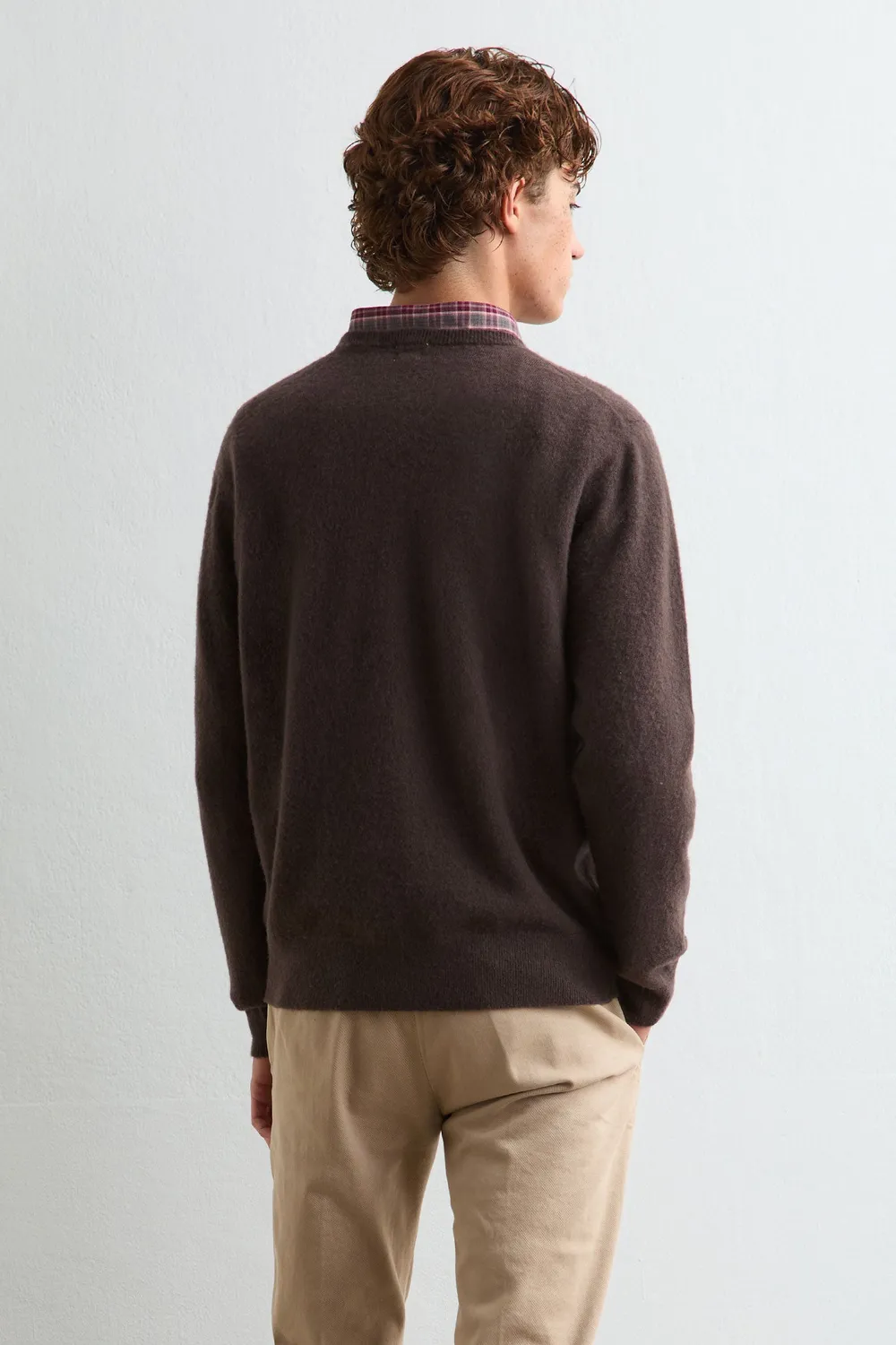 Massimo Alba Kane maglione uomo marrone in cashmere