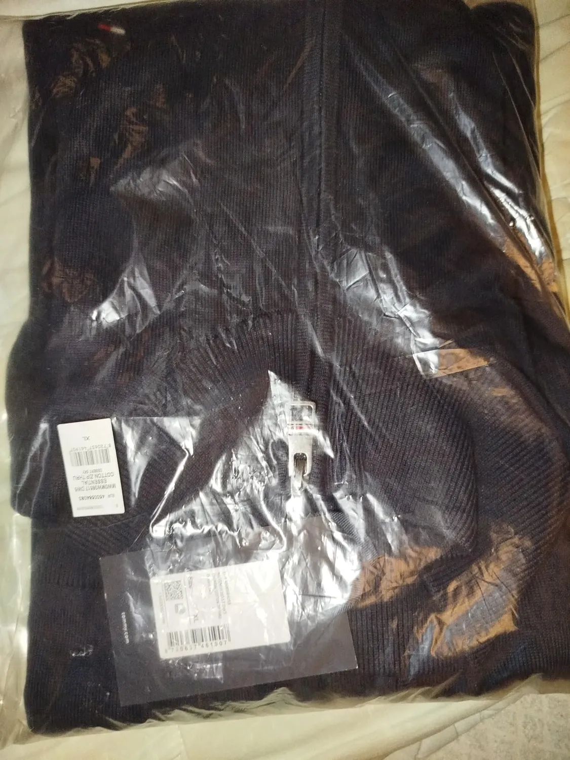 Tommy Hilfiger Essential Cotton MW0MW36517 maglione uomo nero zip
