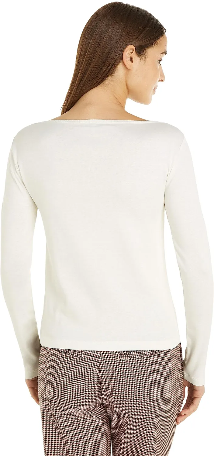 Tommy Hilfiger New Cody Slim maglia donna scollo barca bianco Ecru