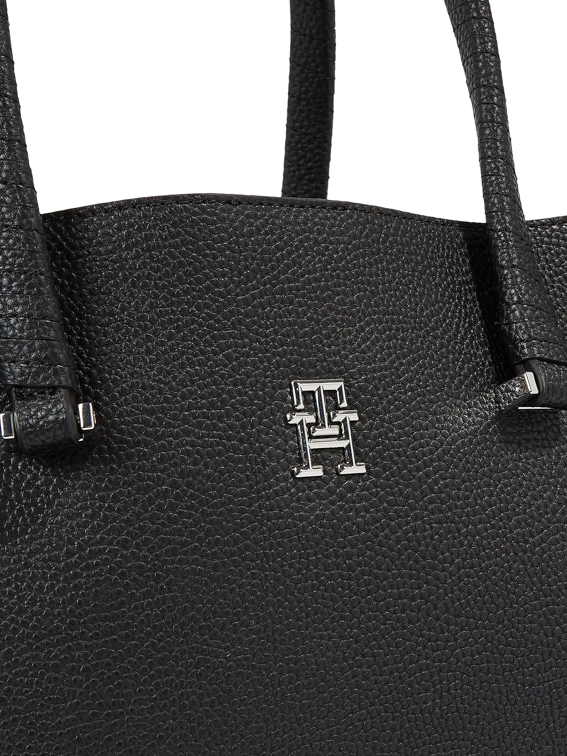 Tommy Hilfiger Emblem Satchel borsa donna nera