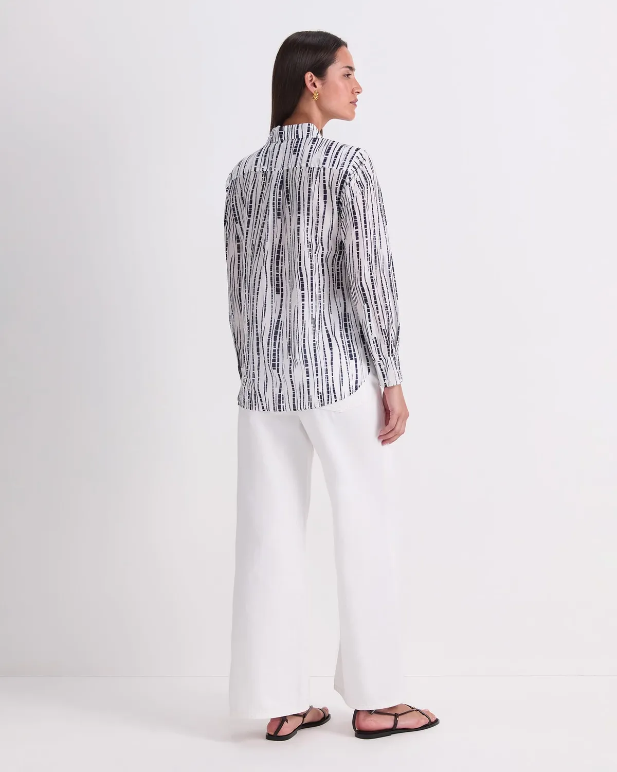 Sportscraft Stripe Cotton Silk camicia righe tie-dye donna