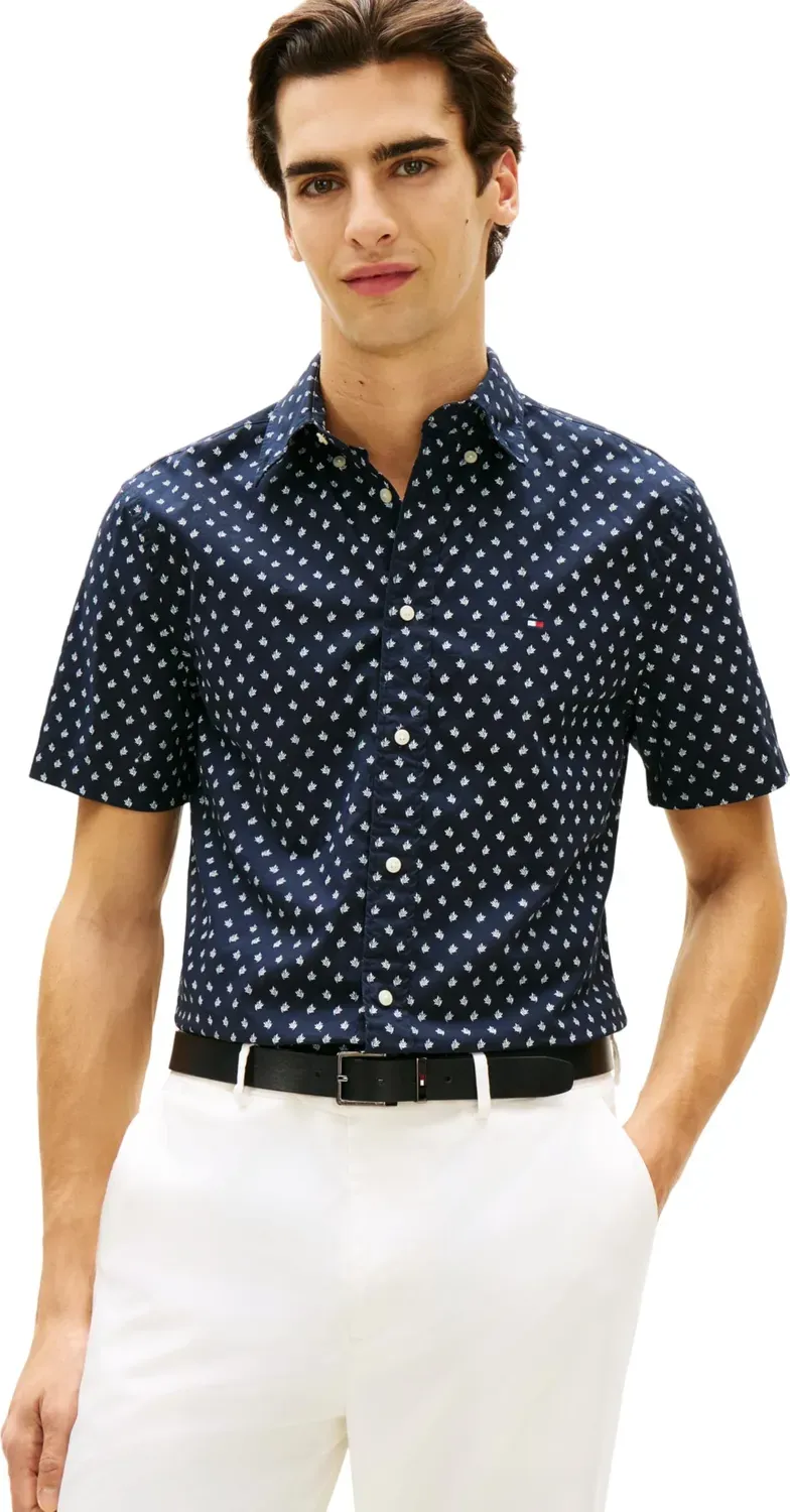 Tommy Hilfiger Flex MW0MW43140 camicia uomo L blu
