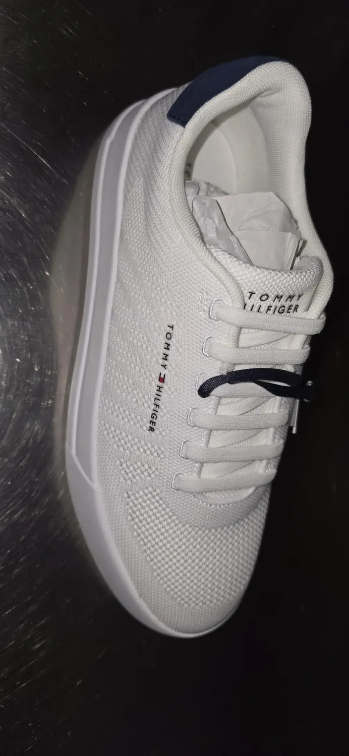 Tommy Hilfiger TH Court Knit FM0FM05823 sneakers uomo bianche