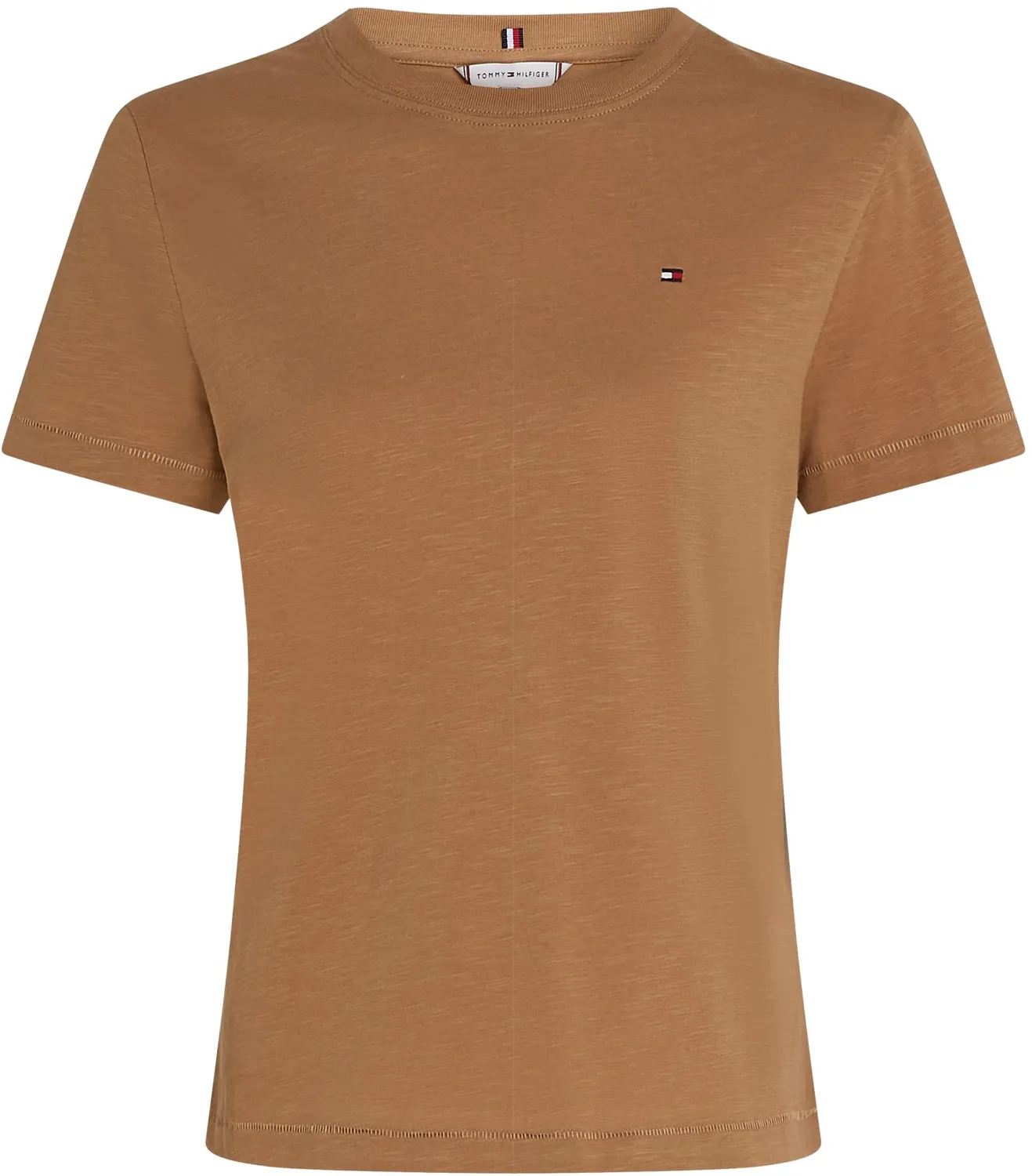 Tommy Hilfiger Slim T-Shirt Donna Scollo Rotondo Cotone