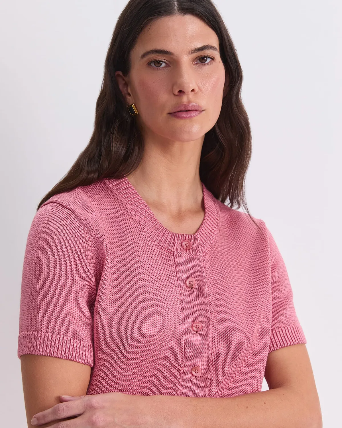Sportscraft Linen Blend cardigan donna maniche corte