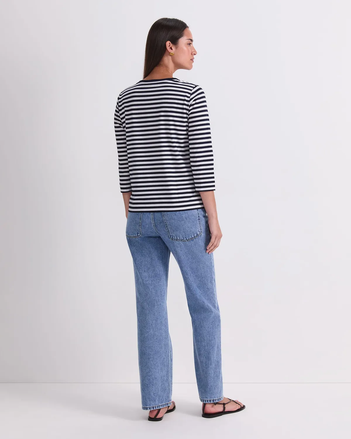 Sportscraft Mercerised Cotton Three Quarter Sleeve Tee maglietta