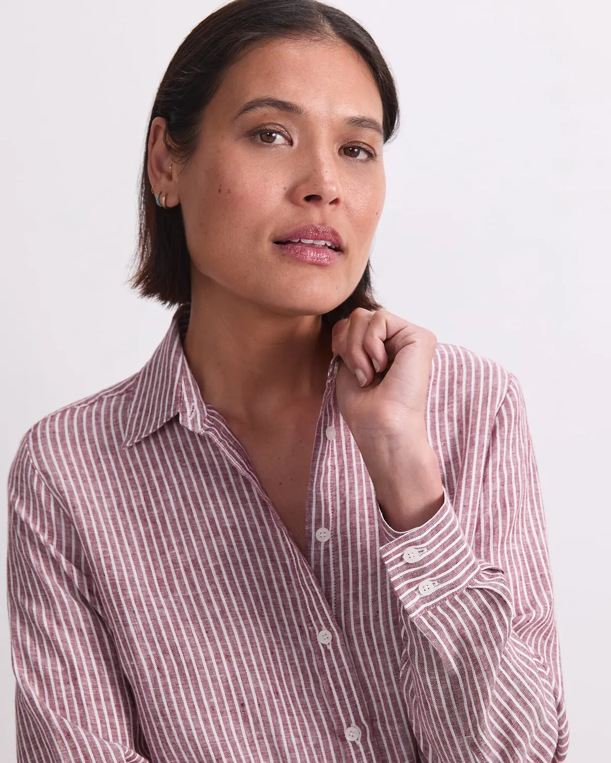 Sportscraft Dahlia Stripe camicia lino a righe