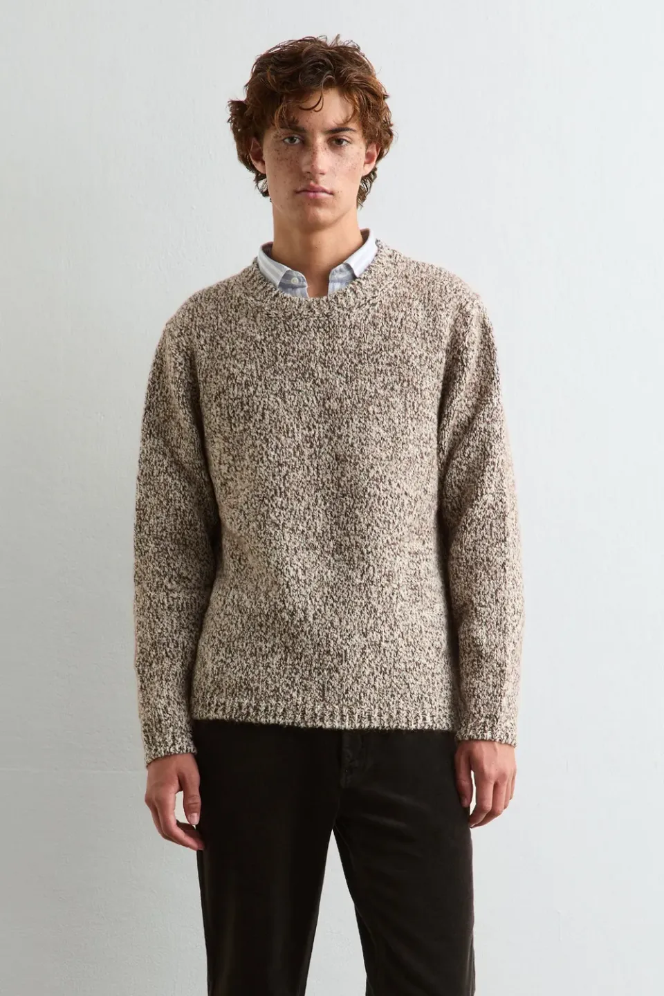 Massimo Alba Chad maglione uomo brown lana alpaca