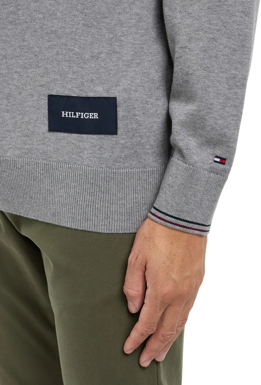 Tommy Hilfiger Crew Neck maglione uomo bianco girocollo