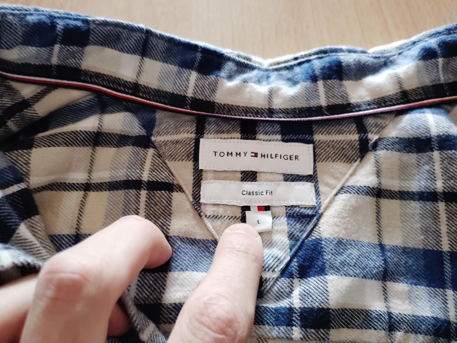 Tommy Hilfiger MW0MW44572 camicia uomo L flanella quadri