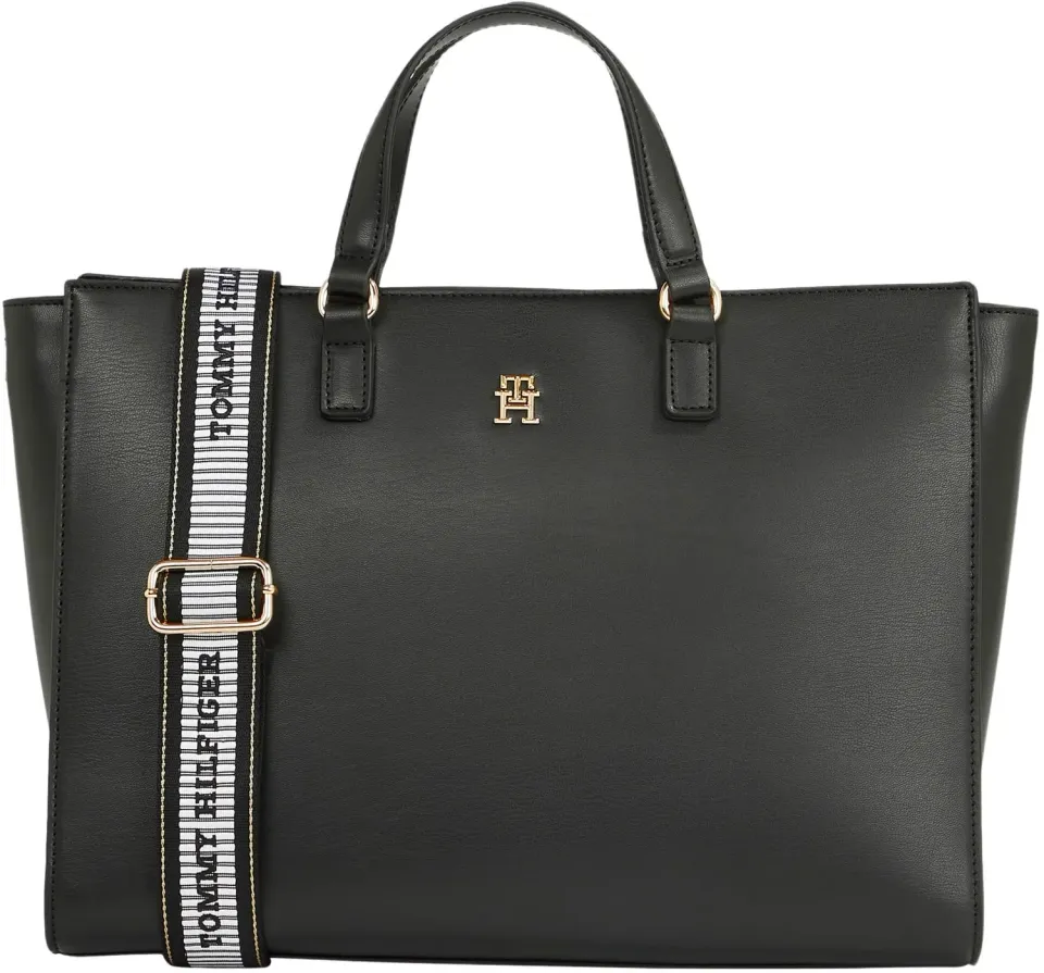 Tommy Hilfiger Fresh Satchel Grande borsa a mano nera